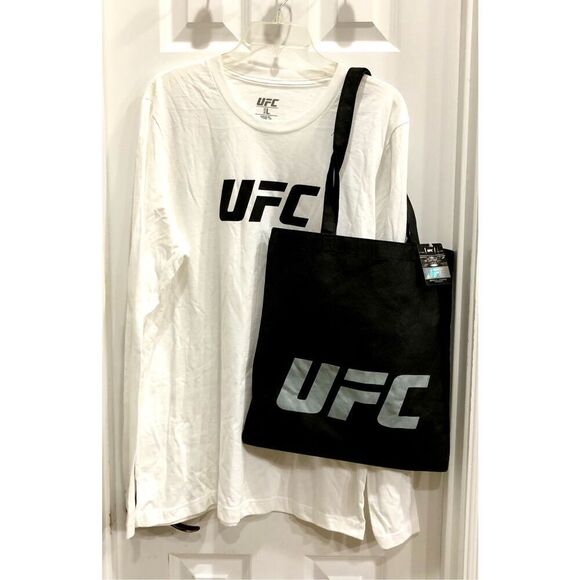 UFC - M Sz L - NWT Licensed Logo Long Sleeve Crewneck Tee w/Free UFC Tote - Picture 14 of 14